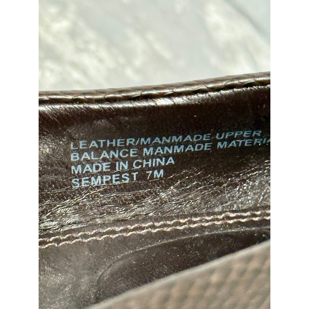 Etienne Aigner SEMPEST Brown Suede Faux Python Buckle Loafers Square Toe Size 7 - Picture 9 of 10